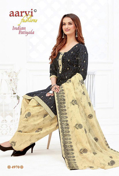 Aarvi Fashion Indian Patiyala Vol 1 Latest Fancy Designer Printed  Pure Cotton Ready made Salwar Suit Collection
